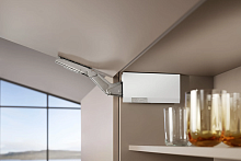Поворотный подъёмник BLUM AVENTOS HK top, высота корпуса до 600 мм, коэффициент мощности 930-2800, белый — купить оптом и в розницу в интернет магазине GTV-Meridian.